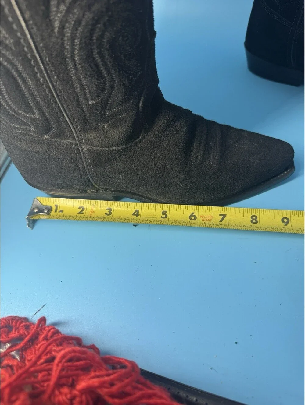 Vittorio Ricci Studio Womens Size 6 Black Suede Western Cowboy Boots Leather